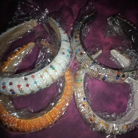 NWOT Multi Color Shimmery Rhinestone Headbands - Picture 5 of 7